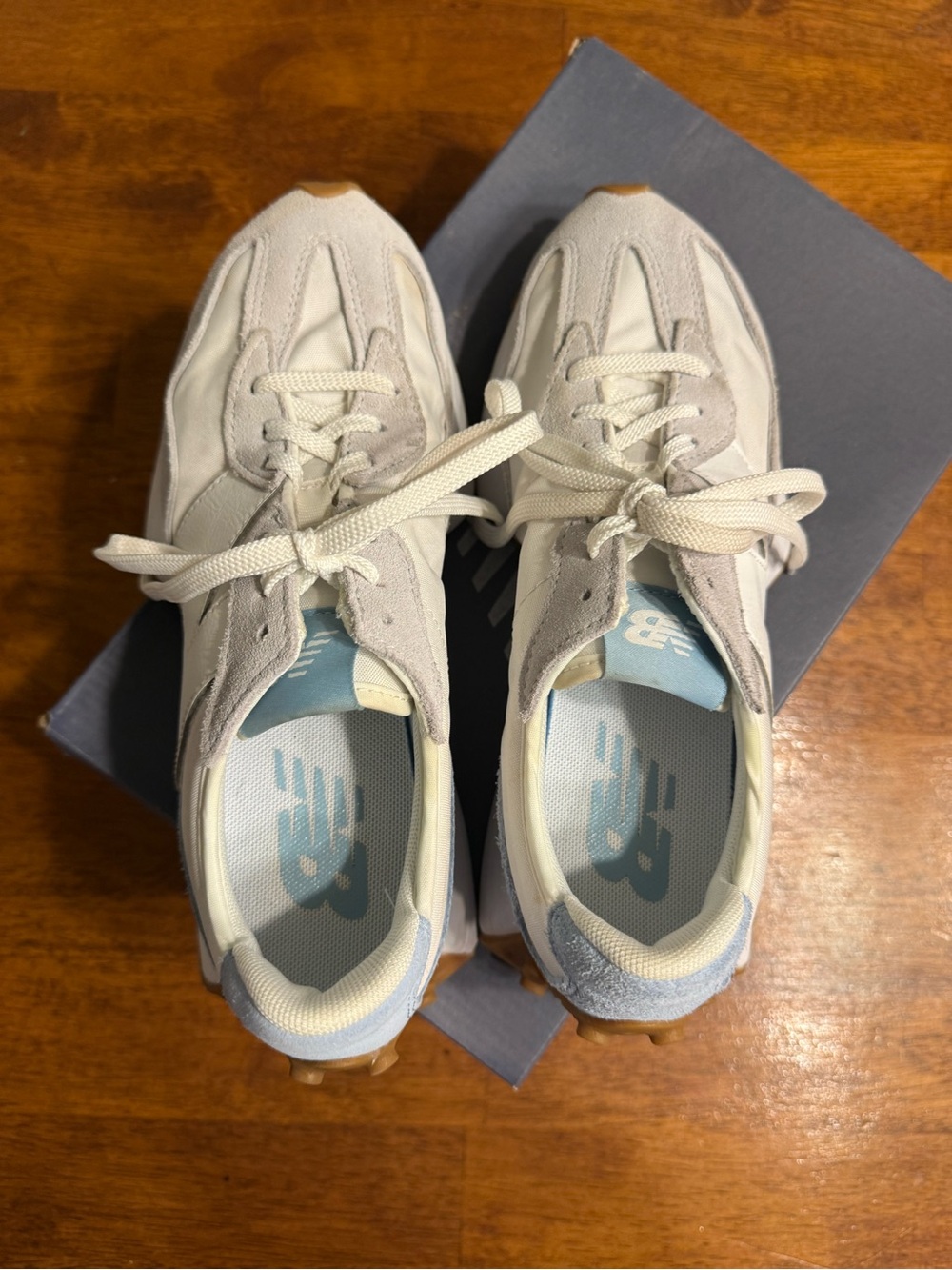 New Balance 327 Grey Blue Women's Lifestyle Sneakers WS327FRC Size 7.5 - Picture 11 of 15